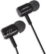 ESPERANZA METAL EARPHONES WITH MICROPHONE EH207 BLACK/SILVER