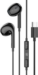 LAMTECH TYPE-C MOBILE EARPHONES WITH MICROPHONE BLACK LAM020946