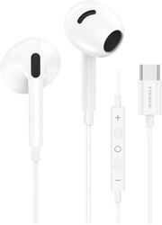 HANDS FREE STEREO FONENG T66 USB C WHITE