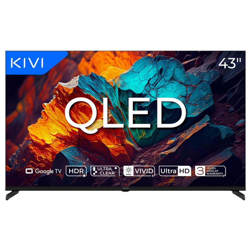 TV 43" KIVI Prime E5 43U720QB 4K UHD QLED Smart Google black