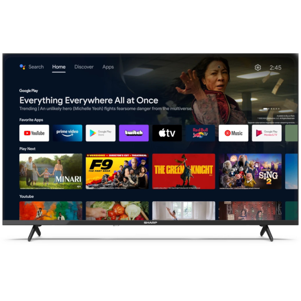 TV 43" SHARP 43FH2EA FHD LED Smart Android TV black