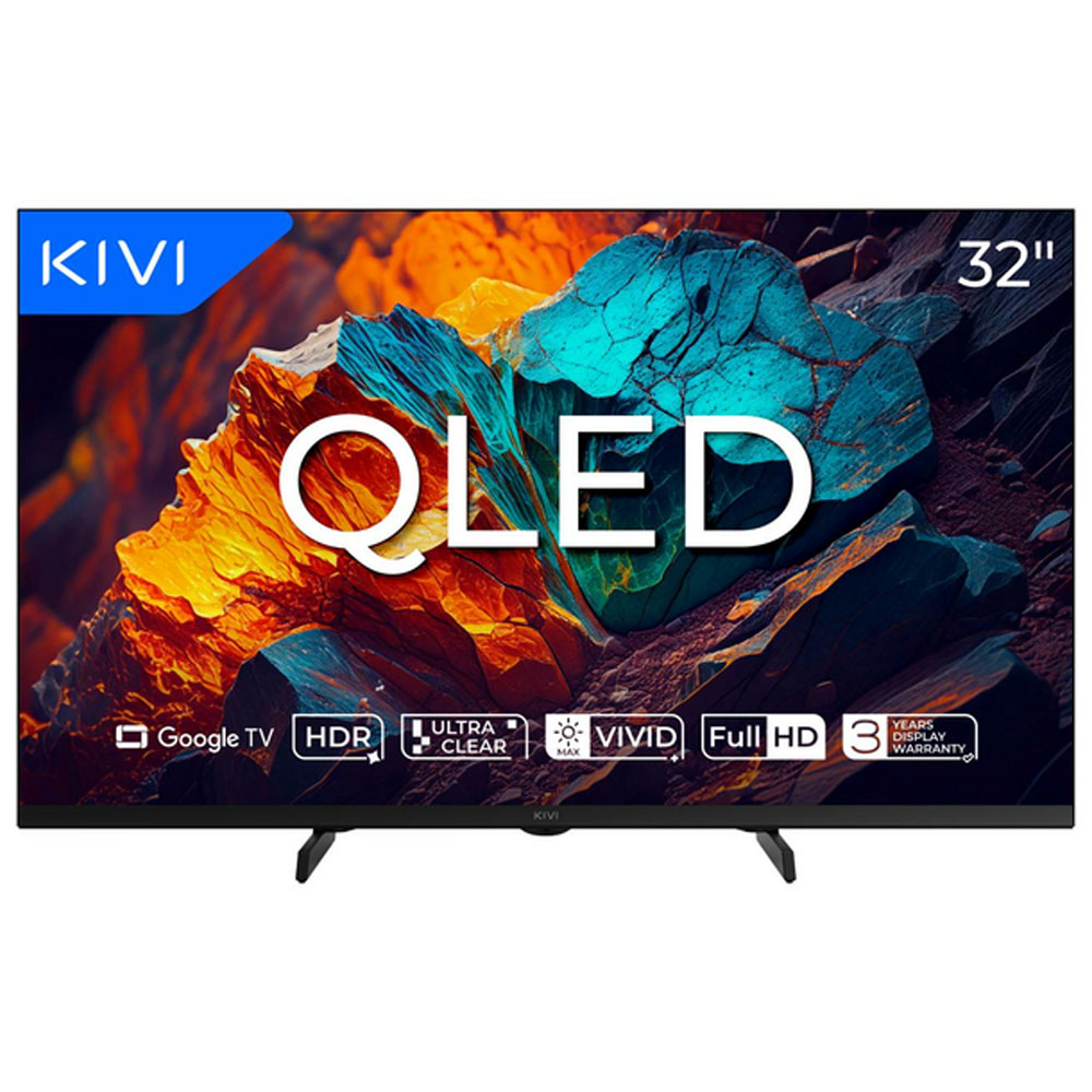 TV 32" KIVI Prime E5 32F720QB FHD QLED Smart Google black