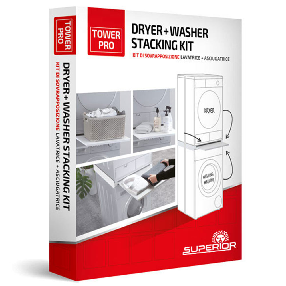 Stacking Kit for Tumble Dryer and Washing machine SUPERIOR Tower Pro SUPSLW0001 white