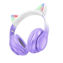 Hoco W42 Cat Bluetooth Headphones Purple