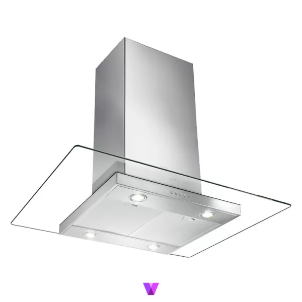 Faber Glassy Island Hood - 90cm, Inox