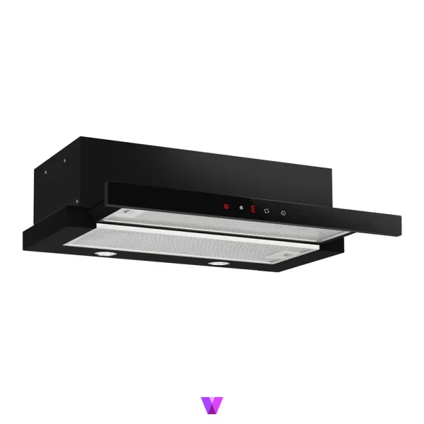 Amica Sliding Hood - 60cm, Glass Black