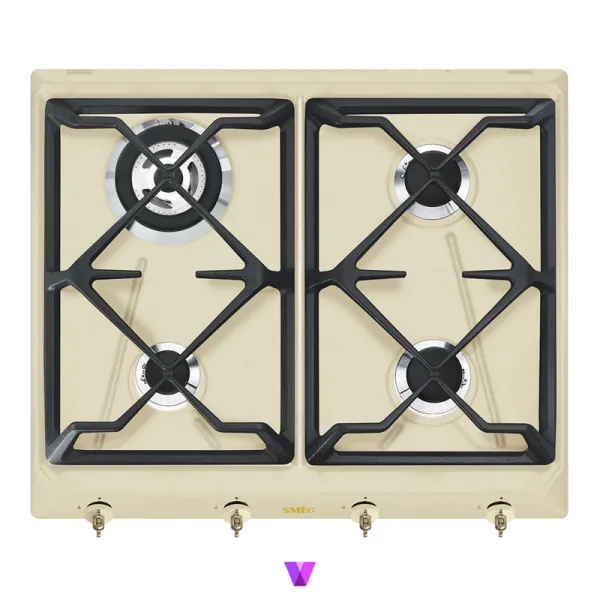 Smeg Gas Hob Coloniale Series - 60cm, Cream