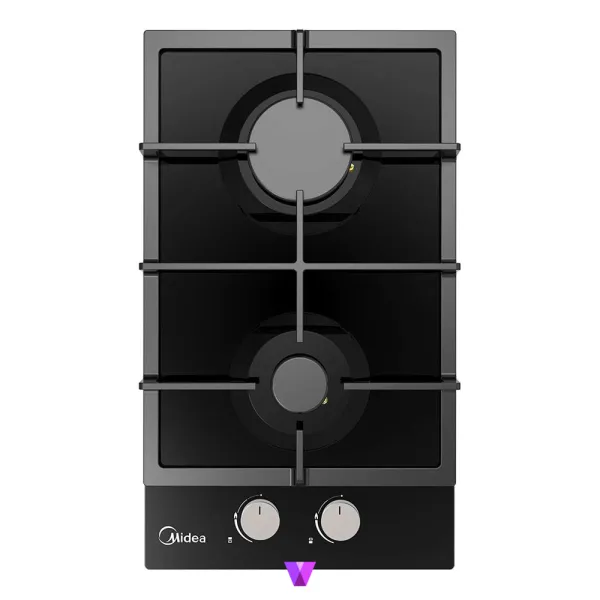 Midea Domino Gas Hobs - 30cm, Glass Black