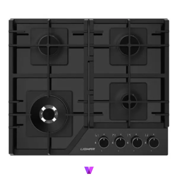 Ligmar Gas Hobs - 60cm, Glass Black