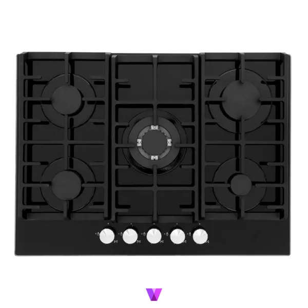 Midea Gas Hobs  - 75cm, Glass Black