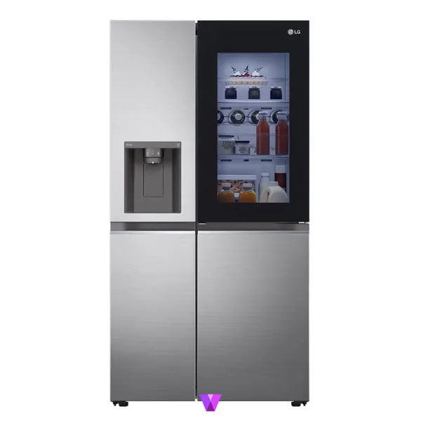 LG InstaView Side by Side Refrigerator - Platinum Silver