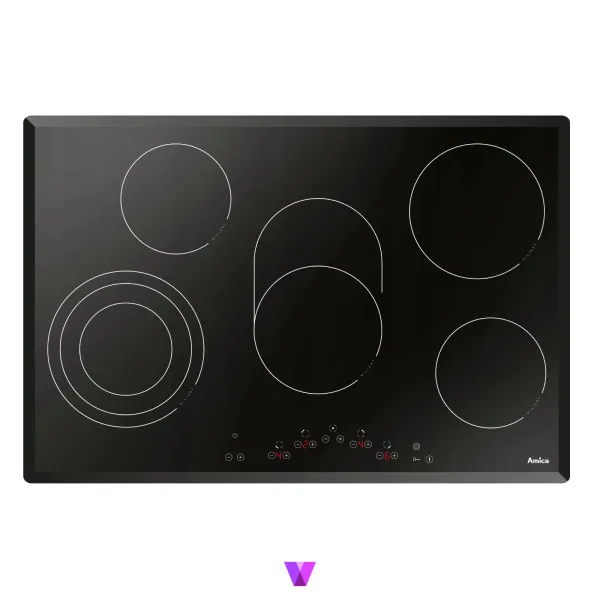 Amica Ceramic Hob - 80cm, Black