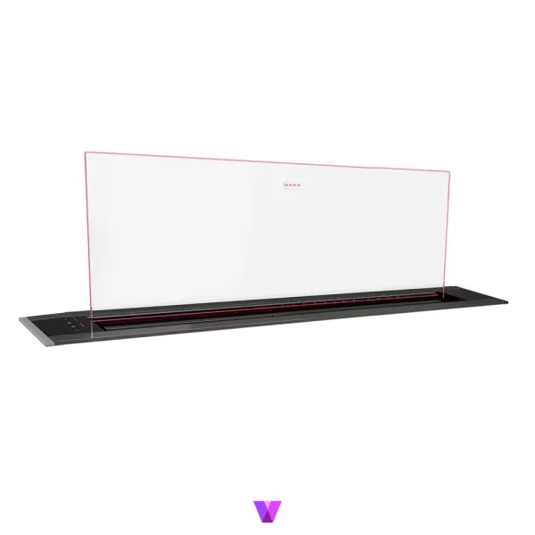 Neff I98WMM1Y7 Clear Glass DownDraft Hood - 90cm, Metallic Silver