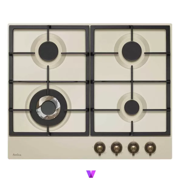 Amica Gas Hob Retro Series - 60cm, Beige