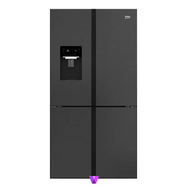 Beko 4-Door Refrigerator - Black Inox