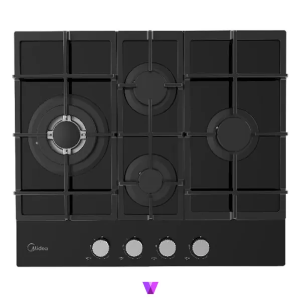 Midea Gas Hobs - 60cm, Glass Black