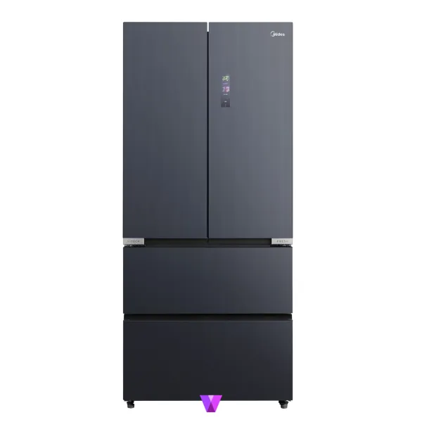 Midea French Door Refrigerator V-Tech Series - Glass Gray