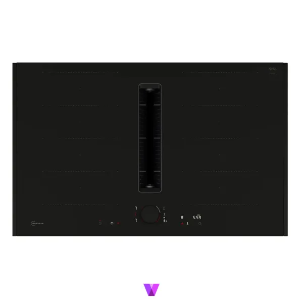 Neff V68YYX4B0 Induction Hob with Integrated Ventilation System - 80cm, Deep Black