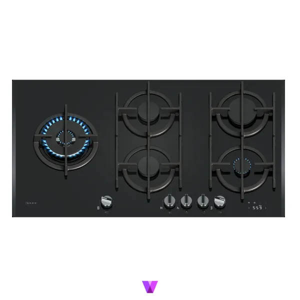 Neff Gas Hob N90 Series - 90cm, Glass Black