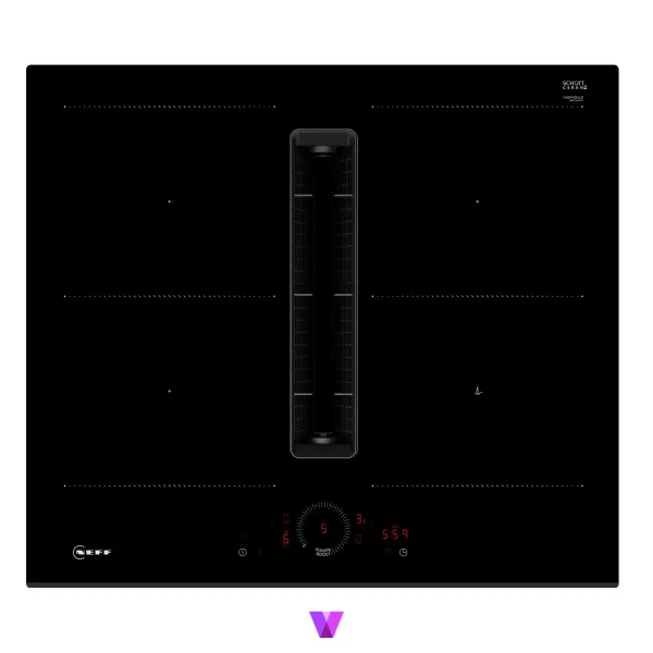 Neff Induction Hob with Integrated Ventilation System - 60cm, Matte Black