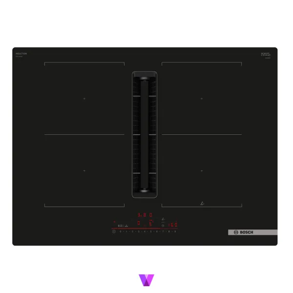 Bosch Induction Hob with Integrated Ventilation System Series 6 - 70cm, Black