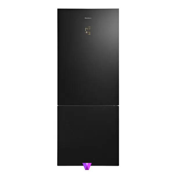 Blomberg Fridge Freezer - Glass Black
