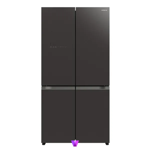 Hitachi 4-Door Refrigerator  - Glass Mauve Gray