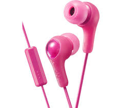 JVC Gumy Plus HA-FX7M-P-E Earphones with Microphone Punch Pink