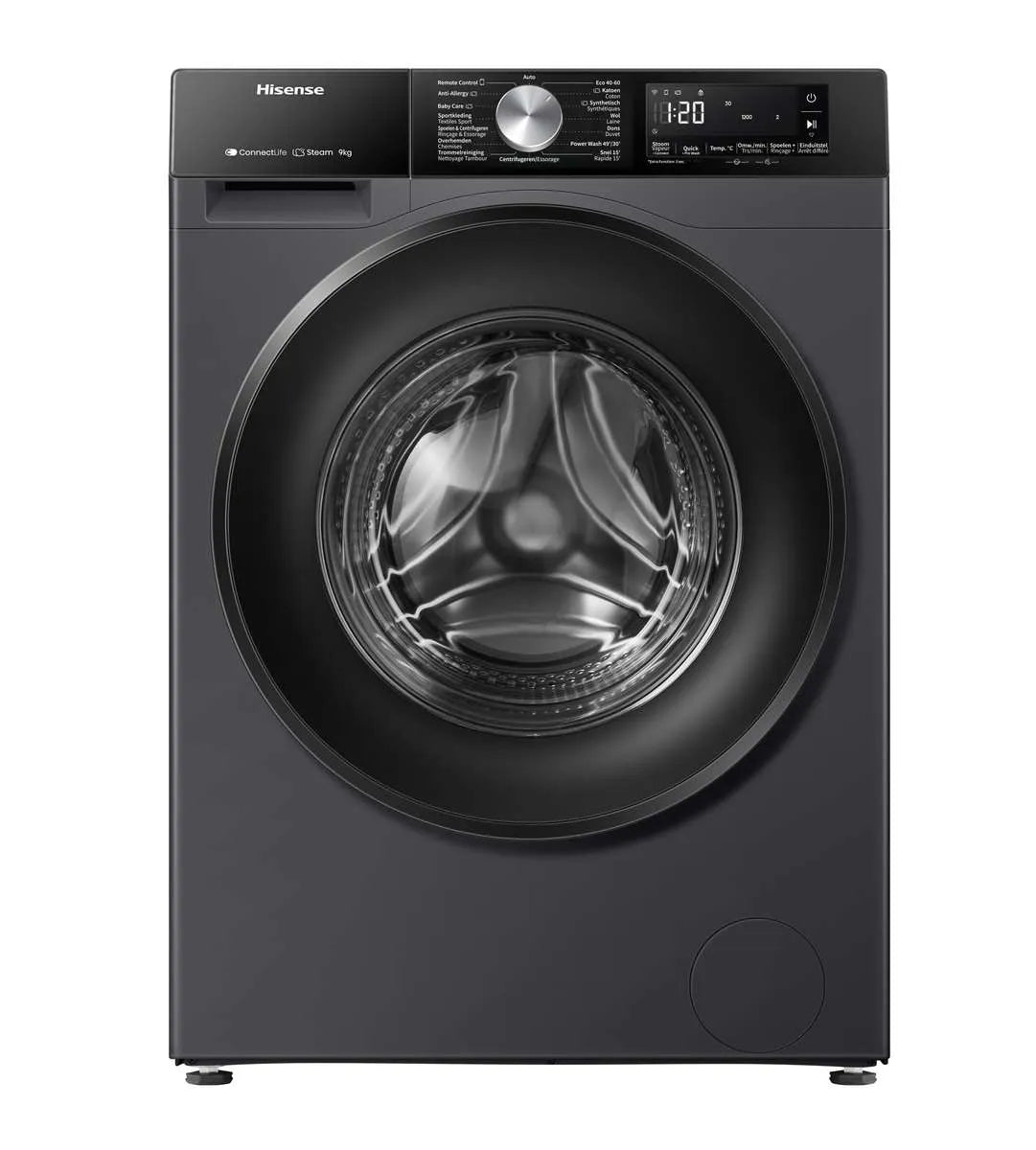 HISENSE WF3S9043BB3 Washing Machine 9kg, Black